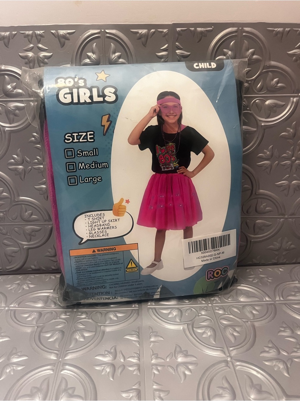 Girls Pink Tulle Skirt - 80's Girls Costume